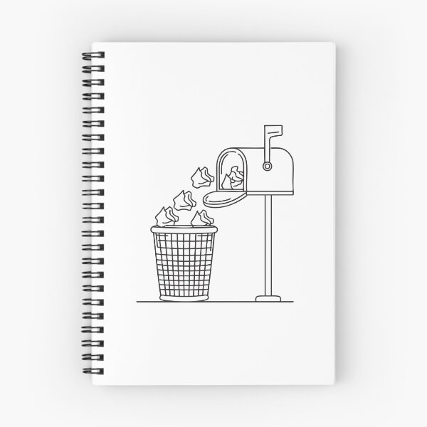 Item preview, A trash bin near a mailbox, stuffed with crumpled papers designed and sold by rasagamastore.