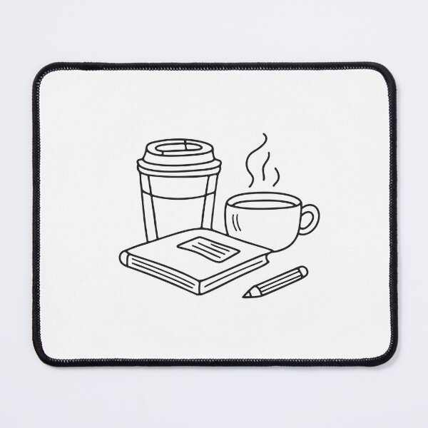 Item preview, A cup beside a travel journal with a pencil placed over it designed and sold by rasagamastore.