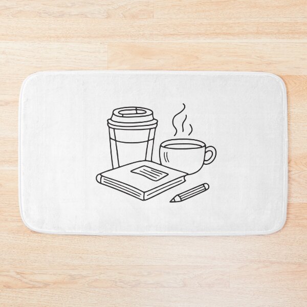Item preview, A cup beside a travel journal with a pencil placed over it   designed and sold by rasagamastore.