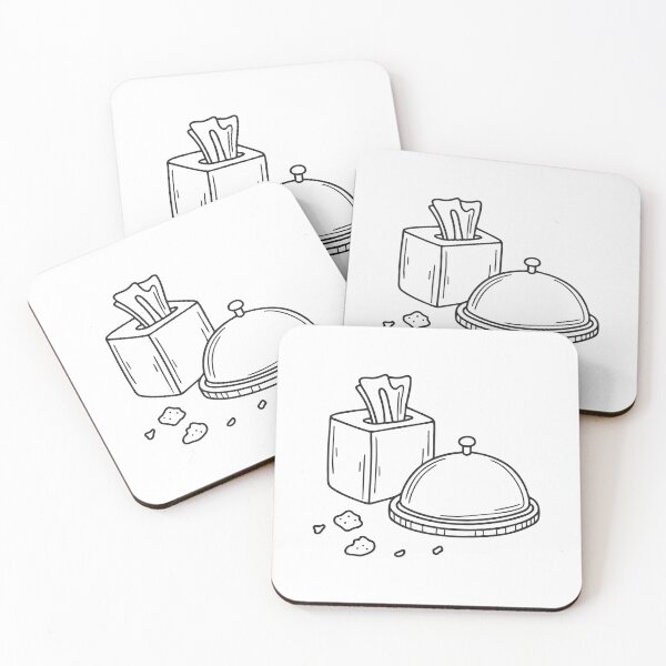 Item preview, A tray beside a napkin box with crumbs on the tray   designed and sold by rasagamastore.