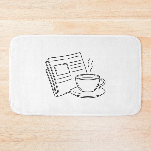 Item preview, A tray placed next to a newspaper with a circular teacup stain   designed and sold by rasagamastore.