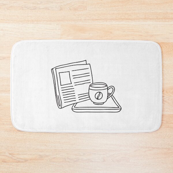 Item preview, A tray near a newspaper with a faint mark from a teacup   designed and sold by rasagamastore.