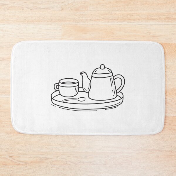 Item preview, A tray holding a teapot and cup with a spoon beside it   designed and sold by rasagamastore.