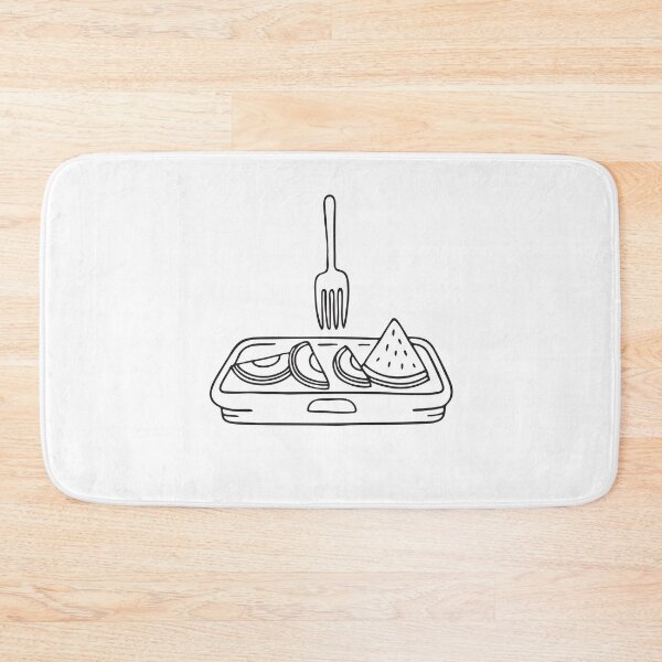 Item preview, A tray close to sliced fruit with a fork resting nearby   designed and sold by rasagamastore.