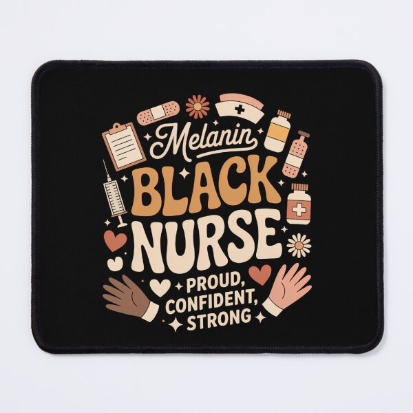 Item preview, Black History Month Black Melamin Nurse designed and sold by tiemacopaxer.