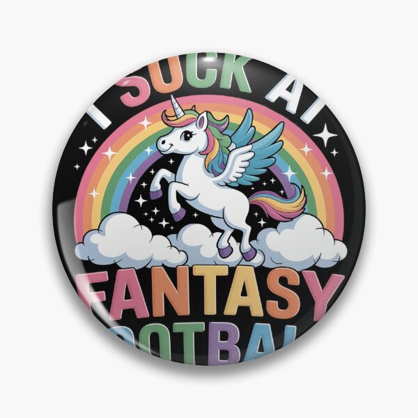 Item preview, I Suck at Fantasy Football Poop Unicorn Rainbow Loser designed and sold by FluoroWave.