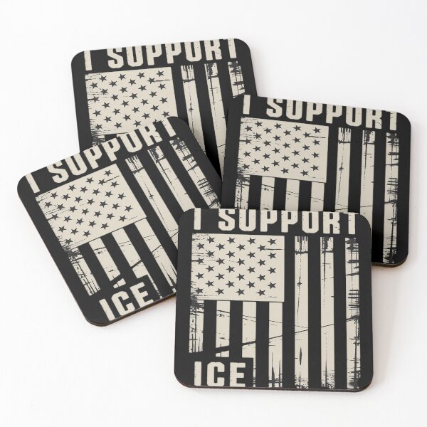Item preview, I Support ICE, Immigration Officers American Flag Vintage designed and sold by FluoroWave.