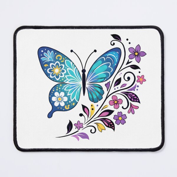 Item preview, Colorful Butterfly Floral Art – Elegant Nature Illustration designed and sold by Ahmed-G-Designs.