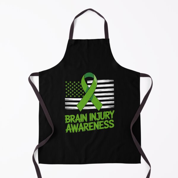 Item preview, Brain Injury Awareness US Flag designed and sold by tiemacopaxer.