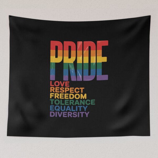 Item preview, 2026 Gay Pride Month Love Respect Freedom LGBTQ Rainbow designed and sold by IdunayaStore.