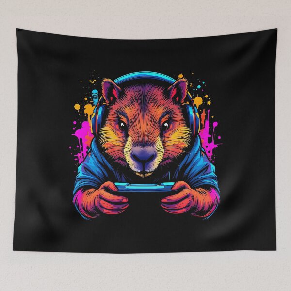 Item preview, Funny Capybara Gamepad Headphones Video Games Gamer designed and sold by odemsysyobst.