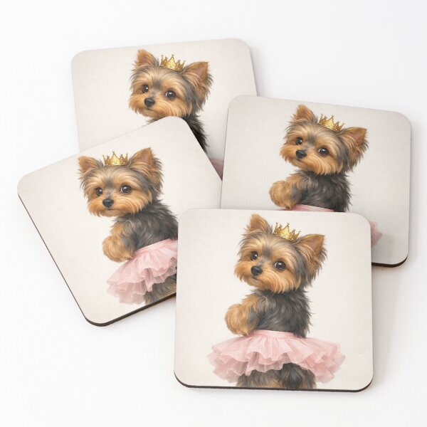 Item preview, Yorkie Ballerina Princess – Cute Yorkshire Terrier in Pink Tutu designed and sold by Darlin8888.