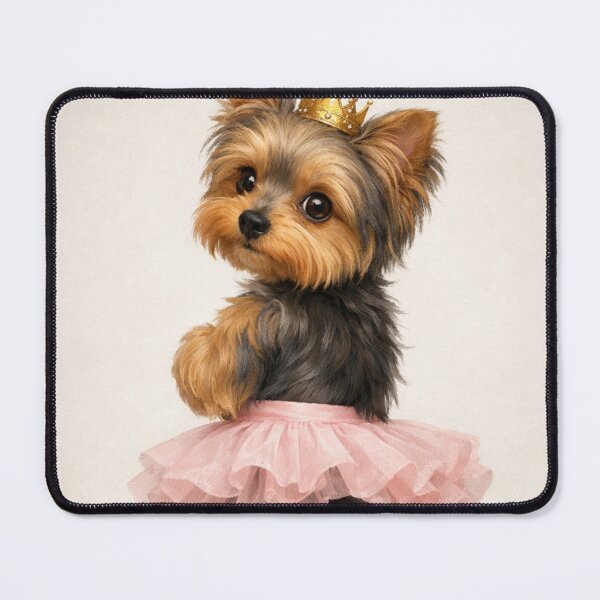 Item preview, Yorkie Ballerina Princess – Cute Yorkshire Terrier in Pink Tutu designed and sold by Darlin8888.