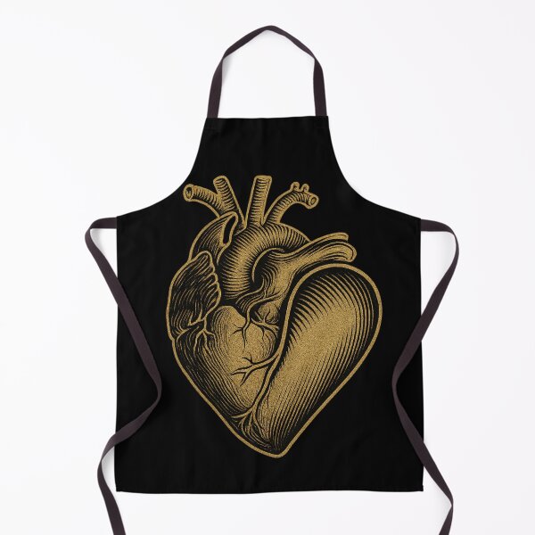 Item preview, Gold Anatomical Heart – Dark Gothic Medical designed and sold by Mouraludia.