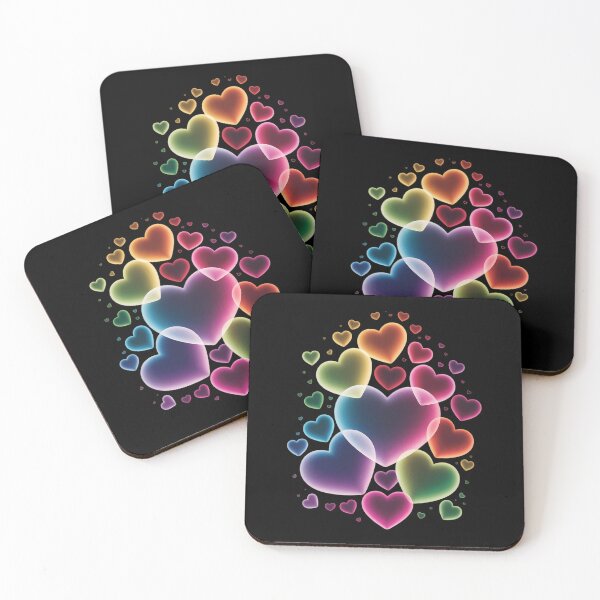 Item preview, Beautiful Pride Floating Rainbow Hearts - LGBTQ  designed and sold by IdunayaStore.
