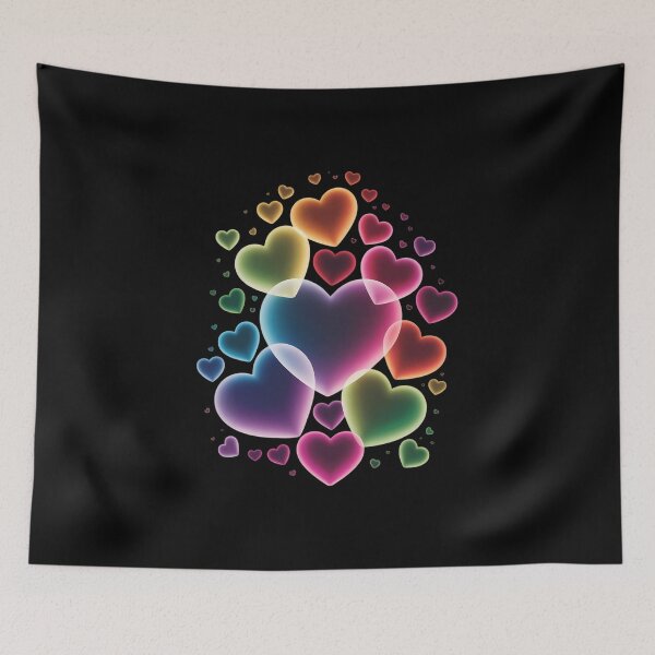 Item preview, Beautiful Pride Floating Rainbow Hearts - LGBTQ  designed and sold by IdunayaStore.