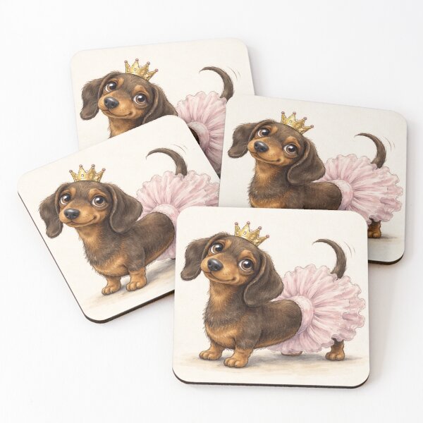 Item preview, Dachshund Ballerina Princess – Cute Wiener Dog in Pink Tutu designed and sold by Darlin8888.