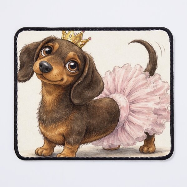 Item preview, Dachshund Ballerina Princess – Cute Wiener Dog in Pink Tutu designed and sold by Darlin8888.