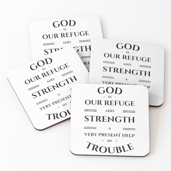 Item preview, Psalm 46:1 Bible Verse Typography – God Our Strength (KJV) designed and sold by Clothed in Scripture.