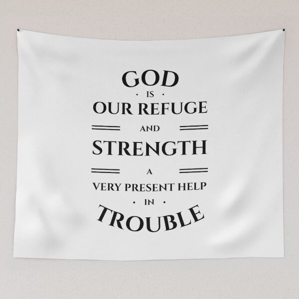 Item preview, Psalm 46:1 Bible Verse Typography – God Our Strength (KJV) designed and sold by Clothed in Scripture.
