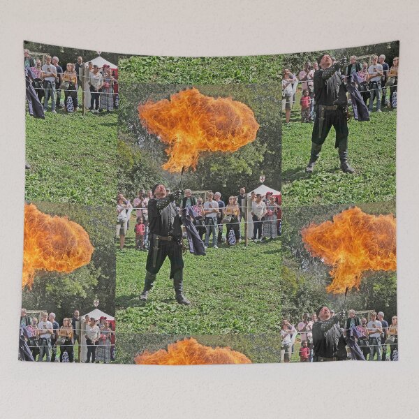 Item preview, vr 4011 / finition 2025 - 1 le Cracheur de Feu d'Autrefois ! - the fire-eater of yest eryear !- France- Okaio Créations designed and sold by o.okaïo.