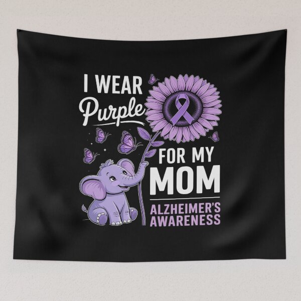 Item preview, I wear Purple for Mom Alzheimer’s Awareness designed and sold by Voidbinder.