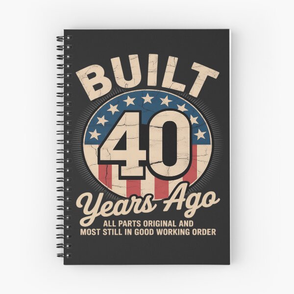 Item preview, Built 40 Years Ago Funny 40th Birthday USA Flag designed and sold by Rackaam.