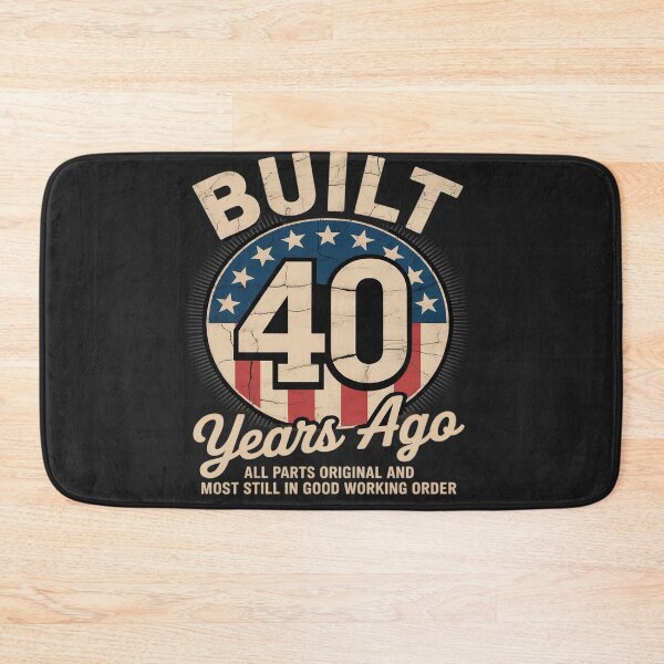 Item preview, Built 40 Years Ago Funny 40th Birthday USA Flag designed and sold by Rackaam.