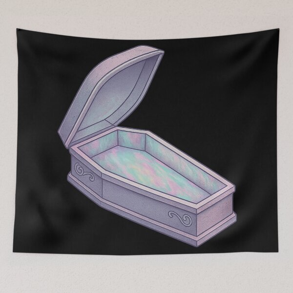 Item preview, Pastel Coffin Illustration – Soft Goth Spooky Cute Coffin designed and sold by Mouraludia.