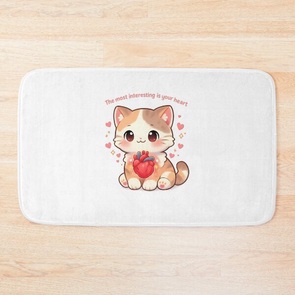 Item preview, The Most Interesting Is Your Heart – Kawaii Veterinary Cardiology Cat designed and sold by Bettybee00.