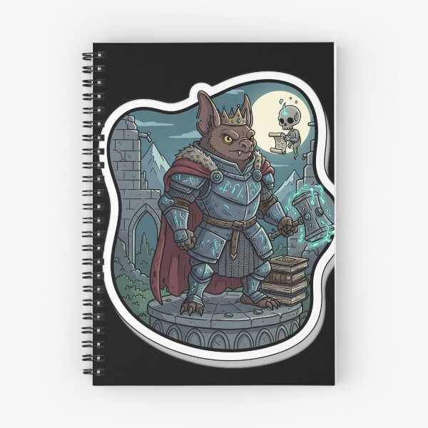 Item preview, Royal Bat Knight With Glowing Hammer Dark Fantasy Art designed and sold by RebellDancer.