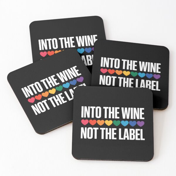 Item preview, Into the Wine Not the Label LGBTQ+ Pride Rainbow Hearts designed and sold by FaithAbbott.