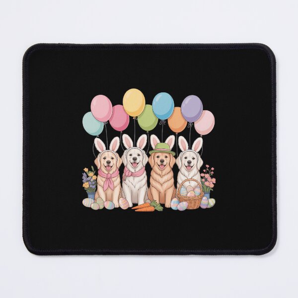 Item preview, Golden Retriever Dogs With Bunny Ears Egg Basket Easter Day designed and sold by FaithAbbott.