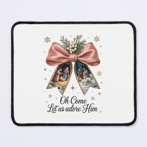 Item preview, Jesus Christmas Coquette Bow Christmas Baby Jesus Pink Christmas designed and sold by FaithAbbott.