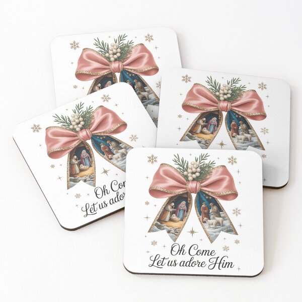Item preview, Jesus Christmas Coquette Bow  Christmas Baby Jesus Pink Christmas designed and sold by FaithAbbott.