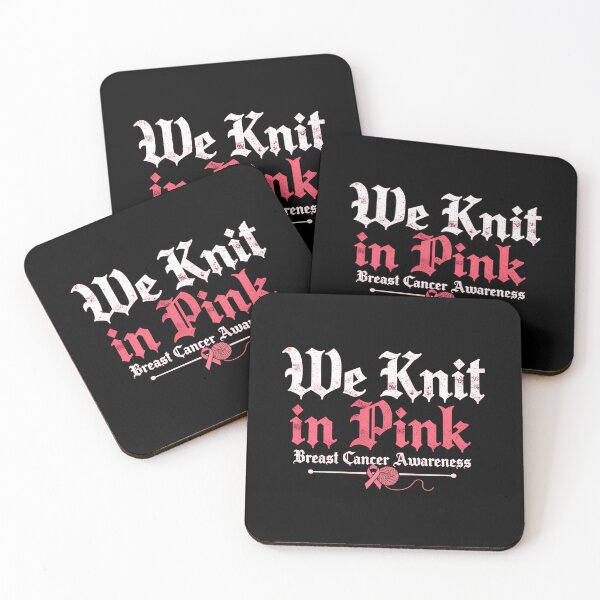 Item preview, We Knit In Pink Breast Cancer Awareness Knitting designed and sold by hattazillsu.