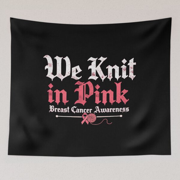 Item preview, We Knit In Pink Breast Cancer Awareness Knitting designed and sold by hattazillsu.