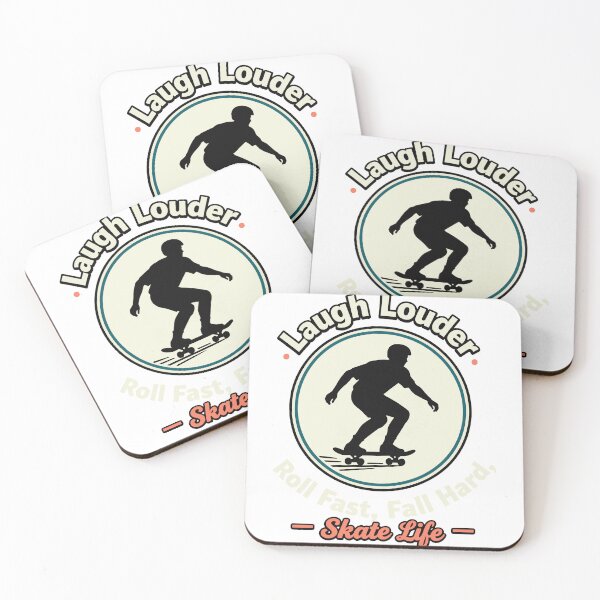 Item preview, Laugh Louder Roll Fast Fall Hard Skate Life designed and sold by Dxvect.