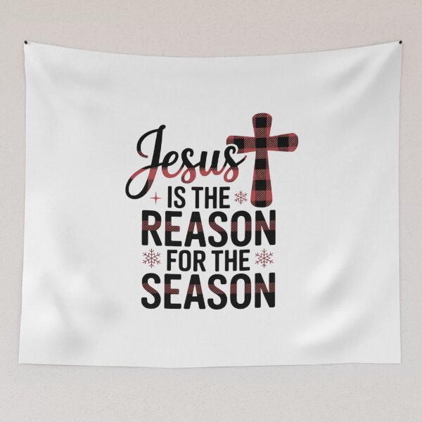 Item preview, Jesus is the Reason Merry Christmas Christian Christmas designed and sold by FaithAbbott.