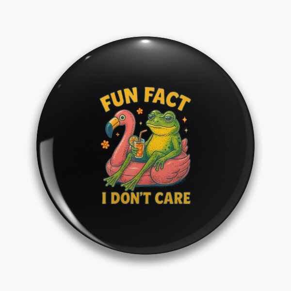 Item preview, Fun Fact I Don't Care Frog Flamingo Sarcastic Humor designed and sold by malhanasbih.