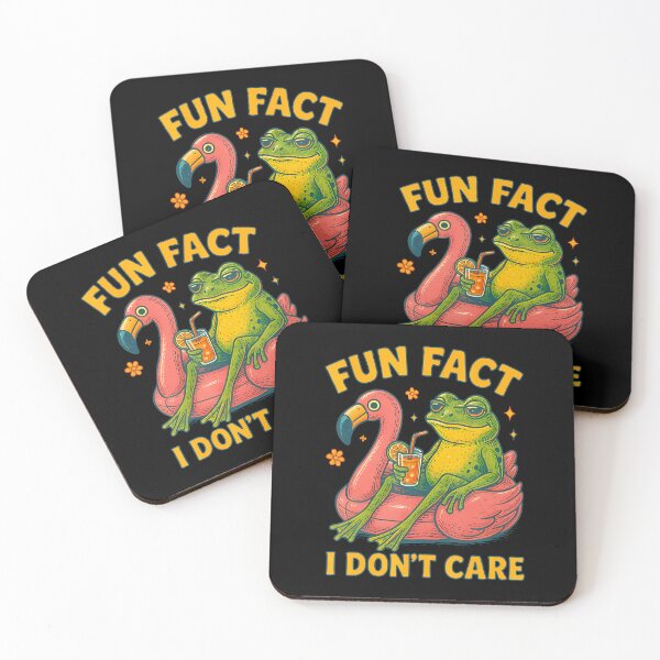 Item preview, Fun Fact I Don't Care Frog Flamingo Sarcastic Humor designed and sold by malhanasbih.