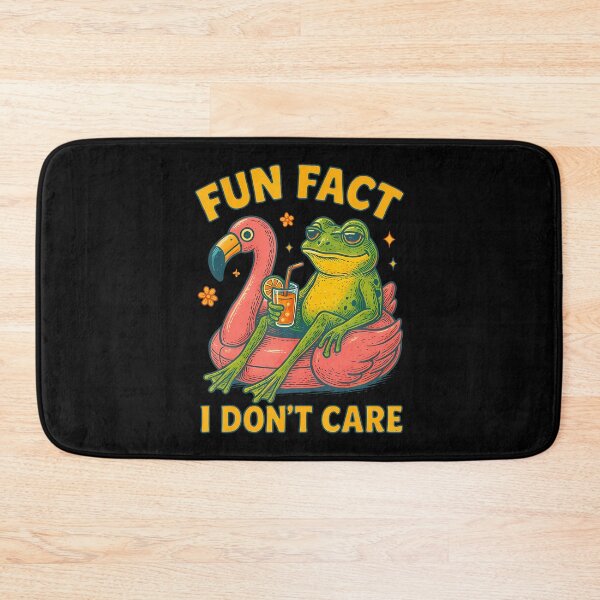 Item preview, Fun Fact I Don't Care Frog Flamingo Sarcastic Humor designed and sold by malhanasbih.