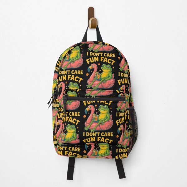 Item preview, Fun Fact I Don't Care Frog Flamingo Sarcastic Humor designed and sold by malhanasbih.