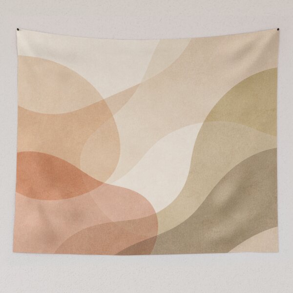 Item preview, Neutral Abstract Wall Art – Earthy Modern Organic Shapes Print designed and sold by leen12 Art Designs Prints.