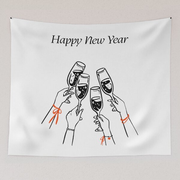 Item preview, Happy New Year. New Year's Toast. designed and sold by Dinasshop.