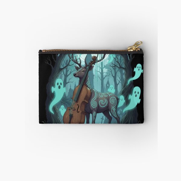 Item preview, Mystic Stag Bard With Double Bass Fantasy Illustration designed and sold by RebellDancer.