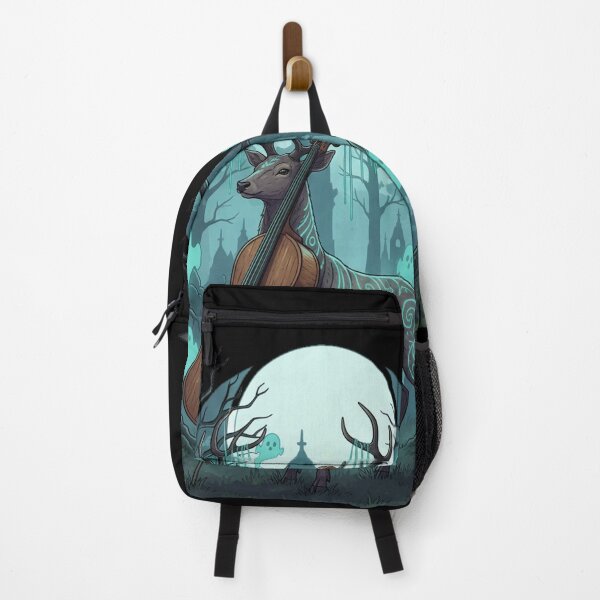 Item preview, Mystic Stag Bard With Double Bass Fantasy Illustration designed and sold by RebellDancer.