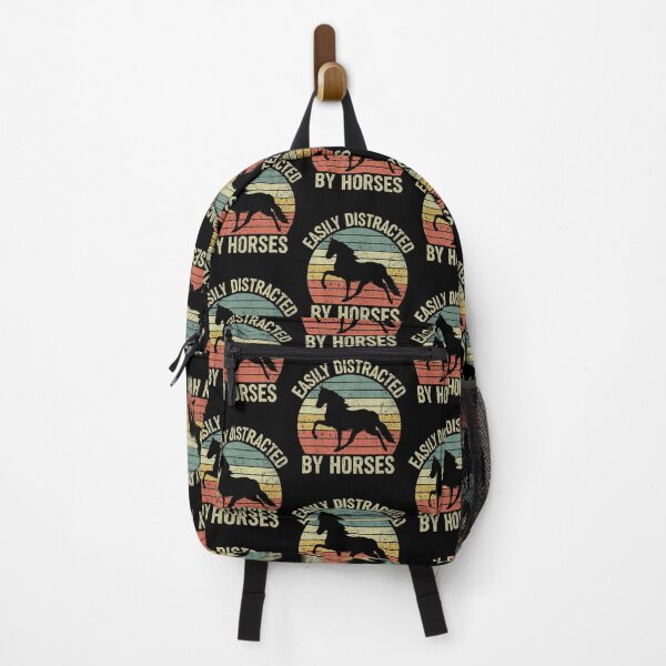 Item preview, Easily Distracted By Horses Funny Retro designed and sold by malhanasbih.