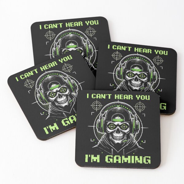 Item preview, I Can't Hear You I'M Gaming Funny Gamer Skeleton Video Games designed and sold by knjisapueyesq.