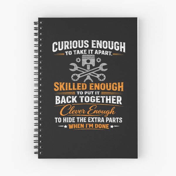 Item preview, Curious Enough To Take It Apart Mechanic Quote designed and sold by FreshVibe Prints.